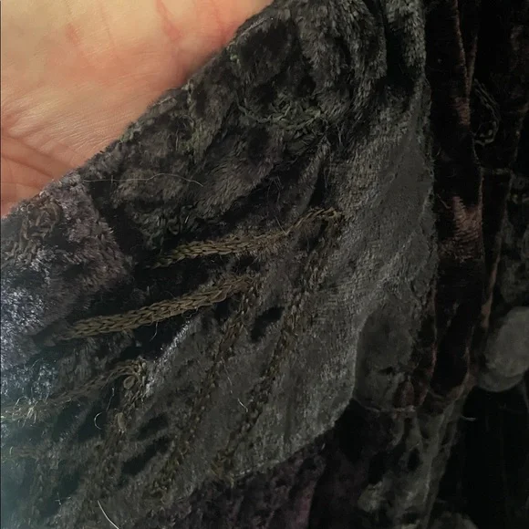 Vintage Raiment Fashions velvet lined floral embroidered patchwork duster coat - Picture 6 of 11